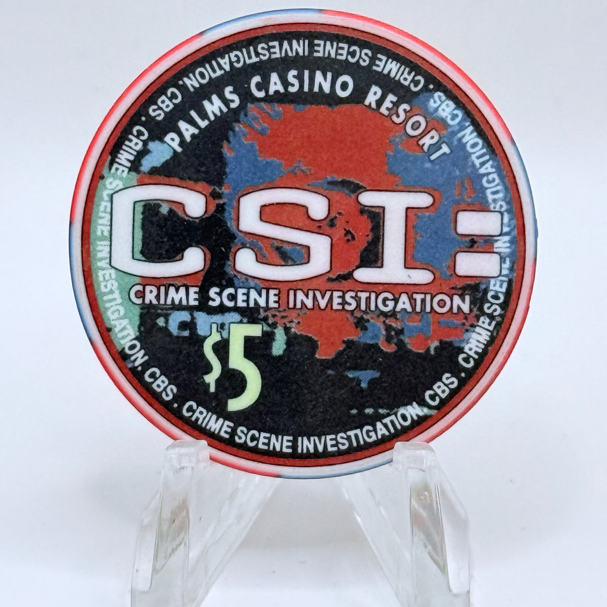 Palms Casino Resort Las Vegas Nevada 2002 'CSI Commemorative Chip' LE $5 Casino Chip E1968