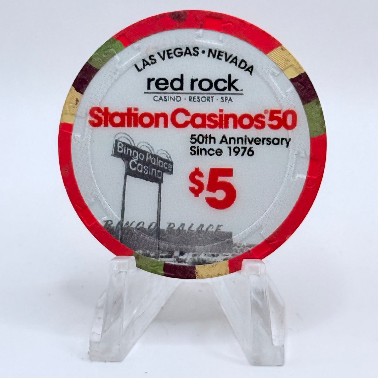Red Rock Las Vegas Nevada 2026 '50th Anniversary' LE $5 Casino Chip