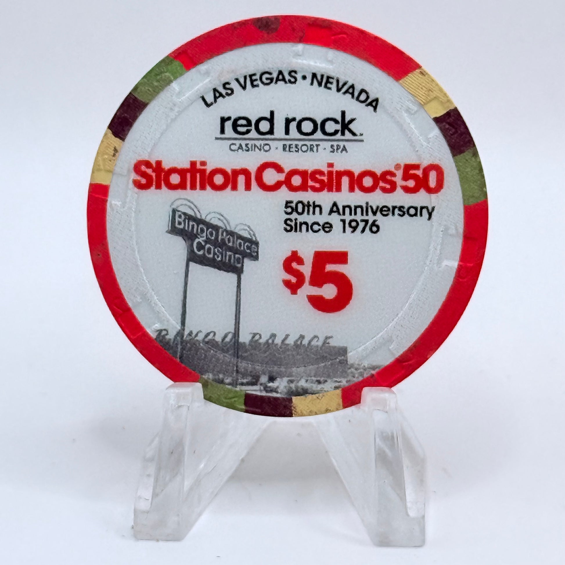 Red Rock Las Vegas Nevada 2026 '50th Anniversary' LE $5 Casino Chip