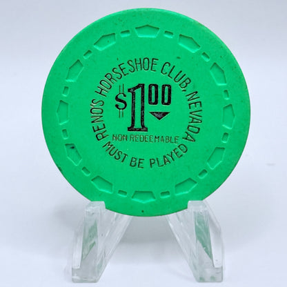 Horseshoe Club Reno Nevada 1971 LE $1 NCV Casino Chip V2823