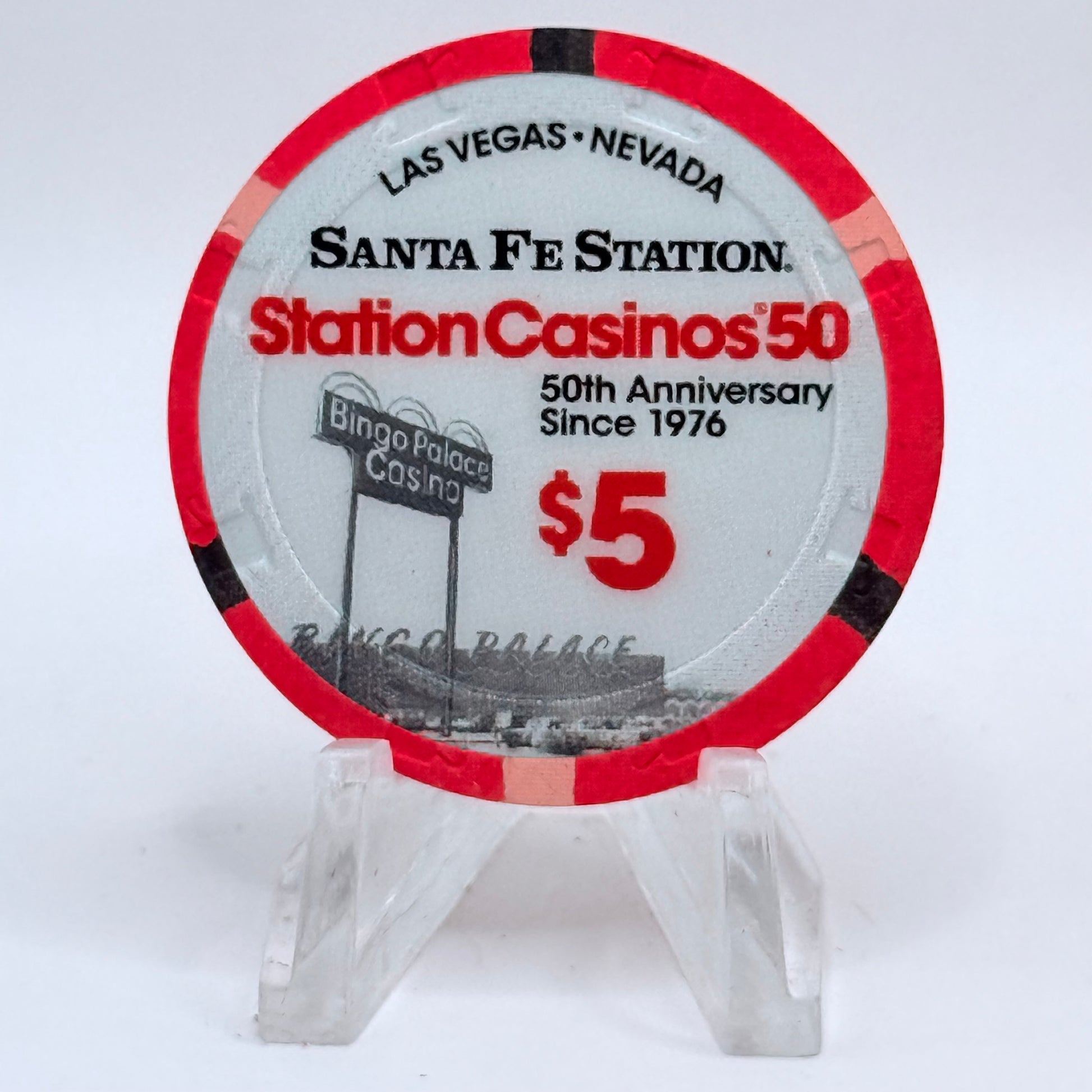 Santa Fe Station Las Vegas Nevada 2026 '50th Anniversary' LE $5 Casino Chip