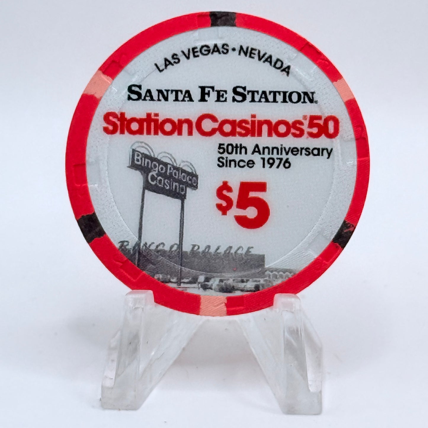 Santa Fe Station Las Vegas Nevada 2026 '50th Anniversary' LE $5 Casino Chip