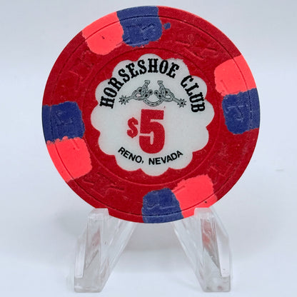 Horseshoe Club Reno Nevada 1980s $5 Casino Chip N5190