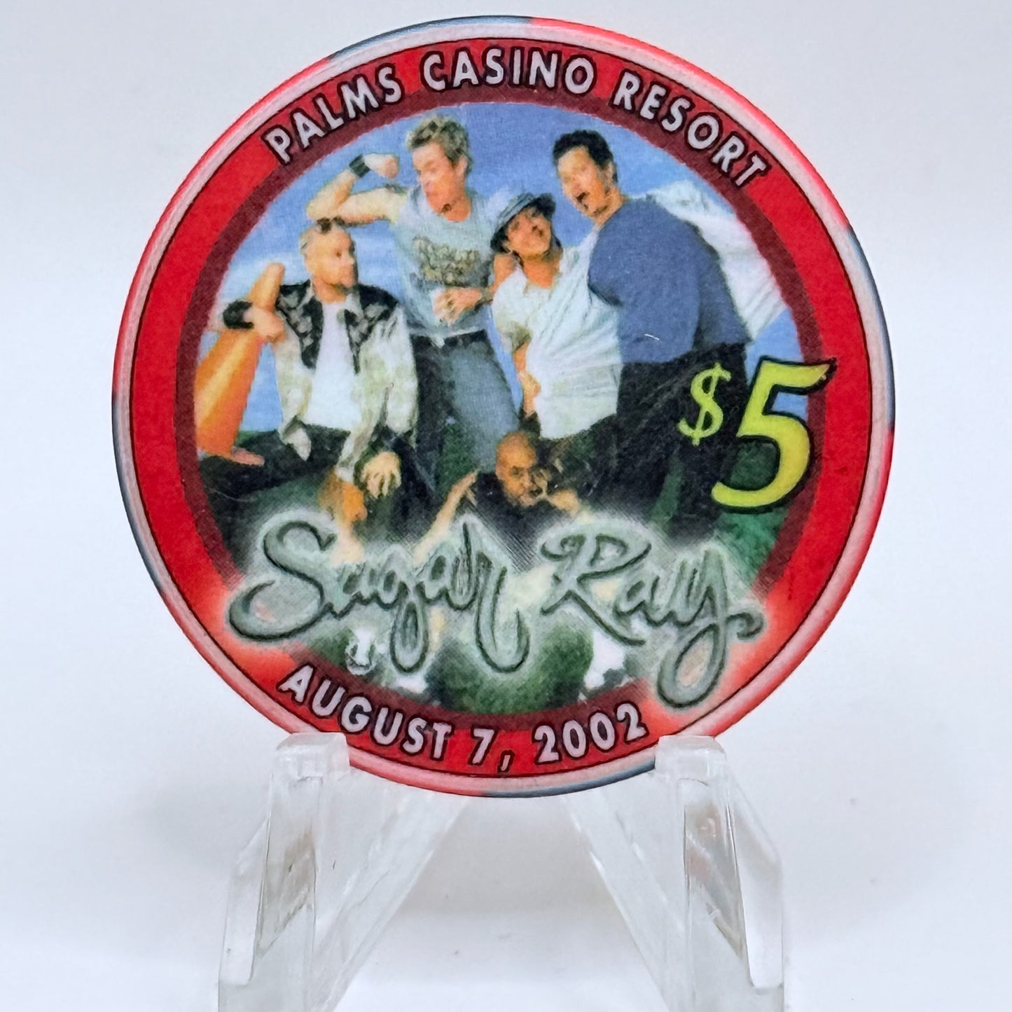 Palms Casino Resort Las Vegas Nevada 2002 'Sugar Ray' LE $5 Casino Chip V9444