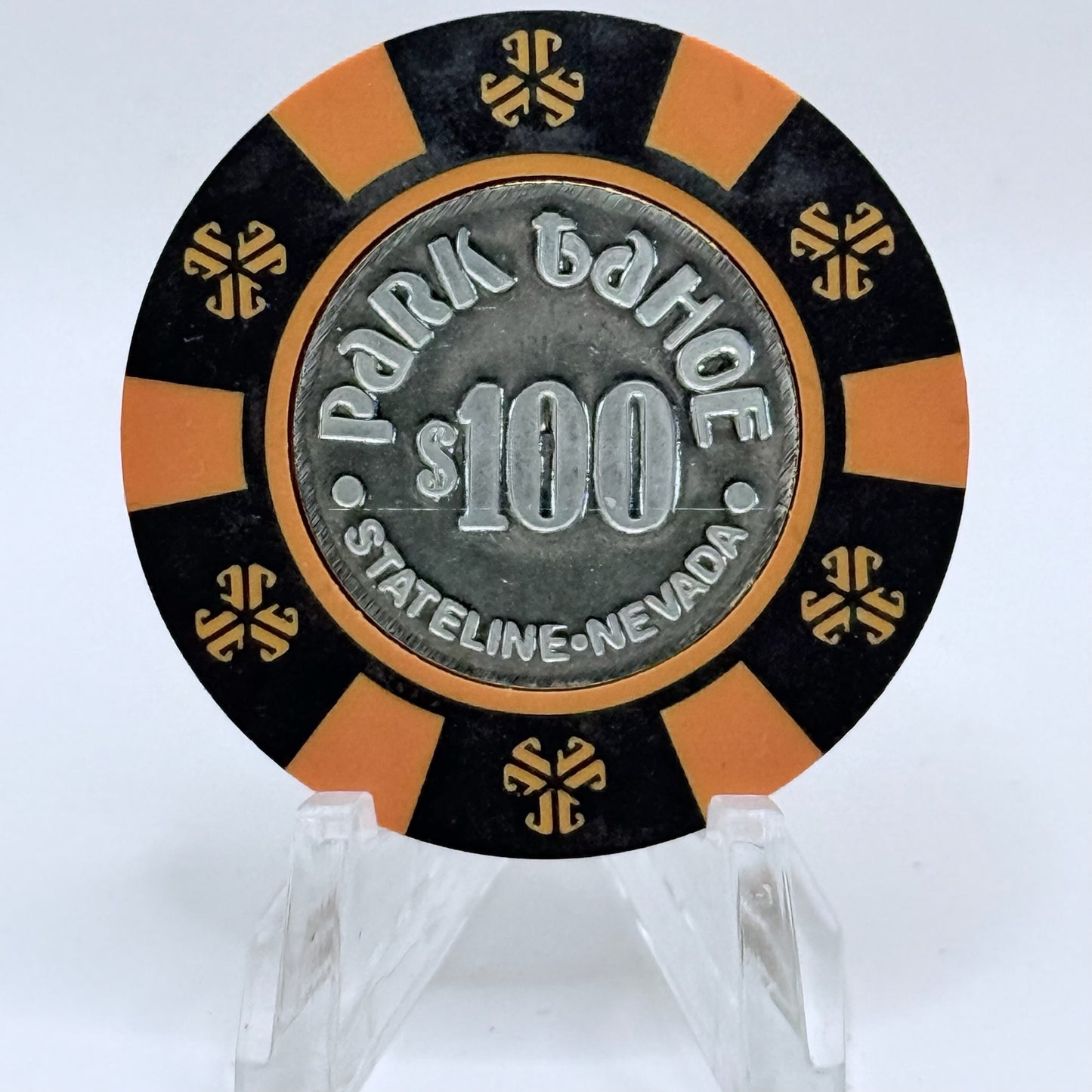 Park Tahoe Stateline Nevada 1990s $100 Imitation Casino Chip N5448