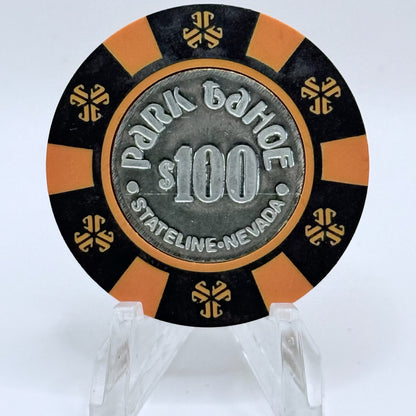 Park Tahoe Stateline Nevada 1990s $100 Imitation Casino Chip N5448