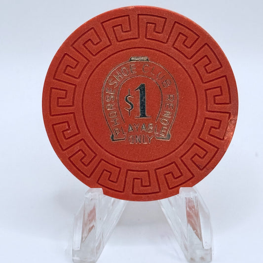 Horseshoe Club Reno Nevada 1970s $1 NCV Casino Chip N5766