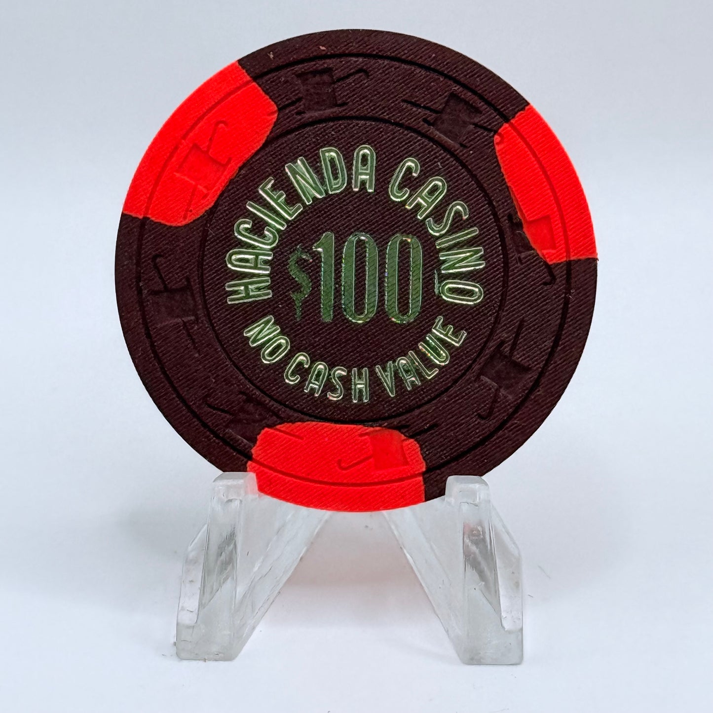 Hacienda Las Vegas Nevada 1980s $100 NCV Casino Chip N8482