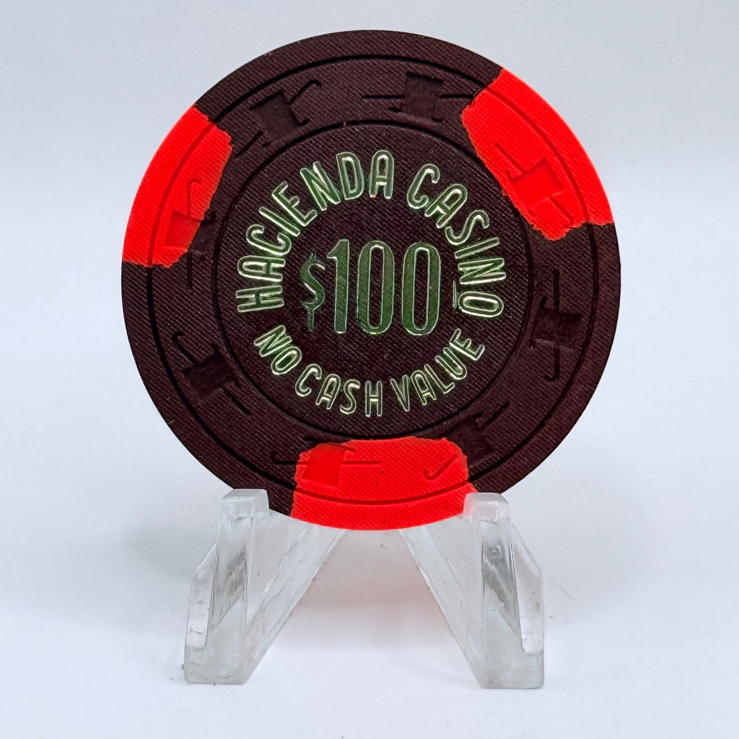 Hacienda Las Vegas Nevada 1980s $100 NCV Casino Chip N8482