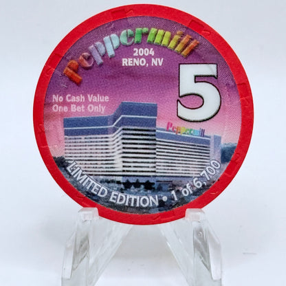 Peppermill Reno Nevada 2004 'Hot August Nights' $5 NCV Casino Chip E3421
