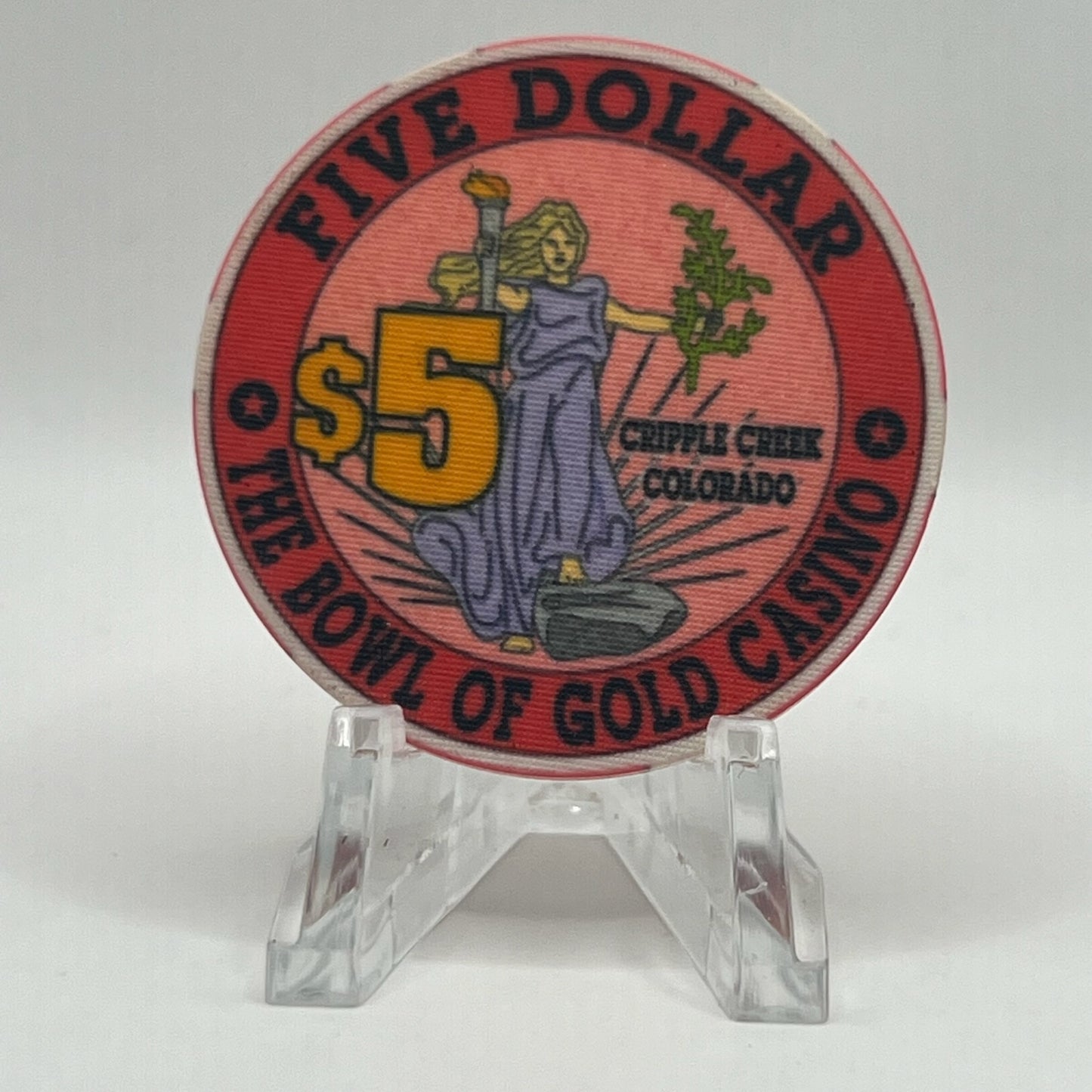 Bowl of Gold Cripple Creek CO 1992 Series 3 $5 Chip