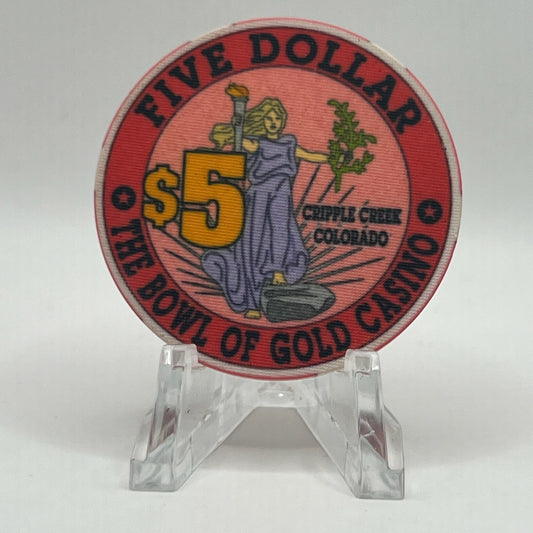 Bowl of Gold Cripple Creek CO 1992 Series 3 $5 Chip