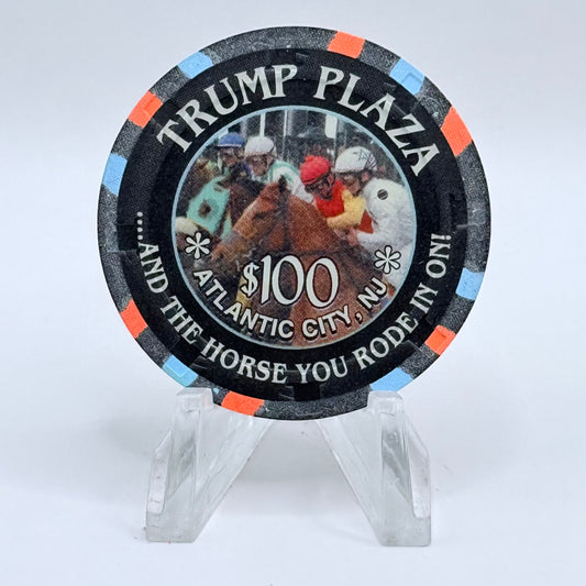 Trump Plaza Atlantic City New Jersey 2002 'Run For The Roses' LE $100 Casino Chip