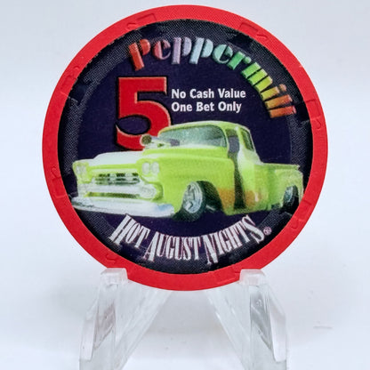 Peppermill Reno Nevada 2004 'Hot August Nights' $5 NCV Casino Chip E3421