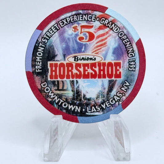 Horseshoe Club (Binion's) Las Vegas Nevada 1995 LE $5 Casino Chip N1123