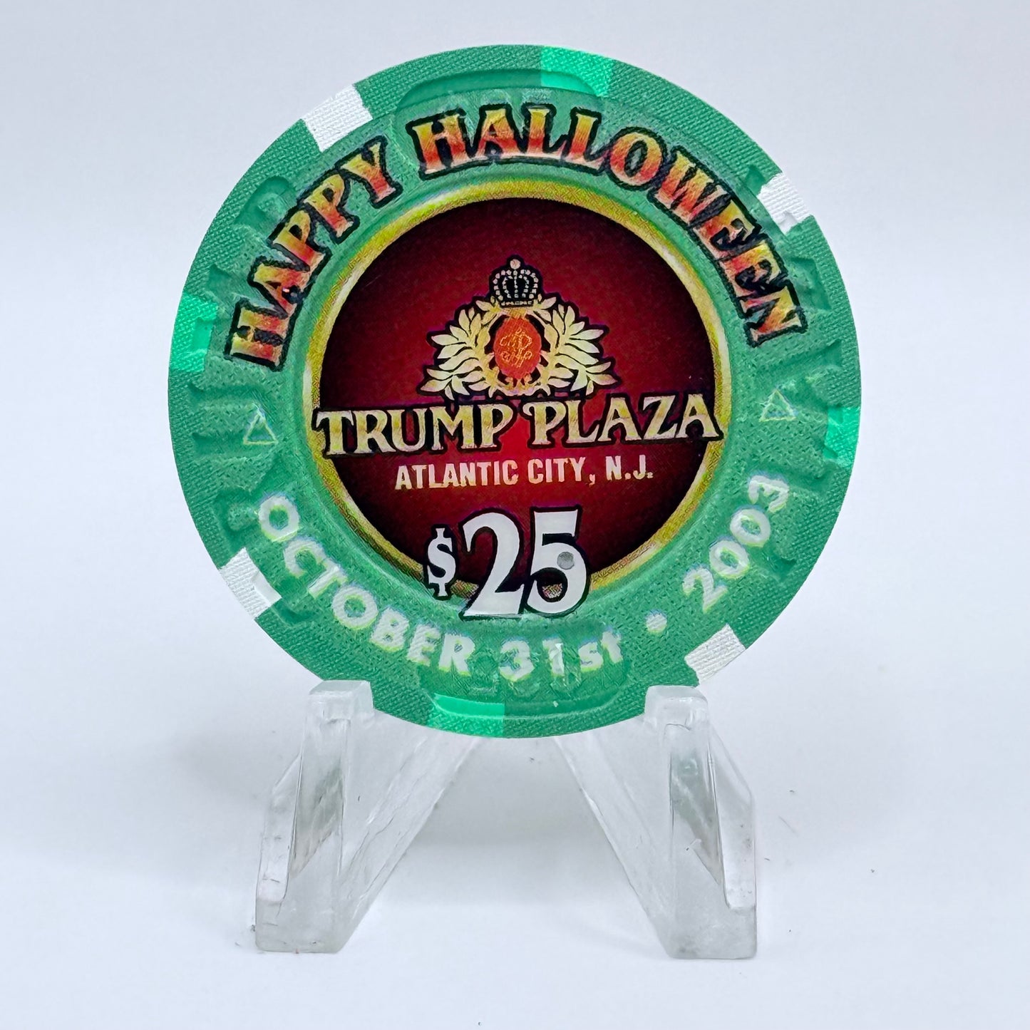 Trump Plaza Atlantic City New Jersey 2003 'Happy Halloween' LE $25 Casino Chip