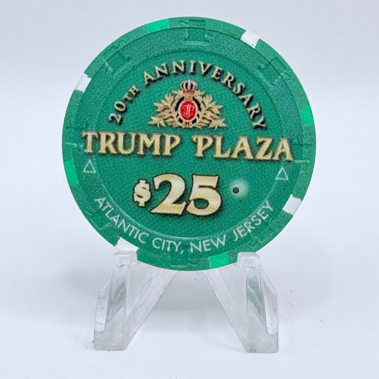 Trump Plaza Atlantic City New Jersey '20th Anniversary' LE $25 Casino Chip