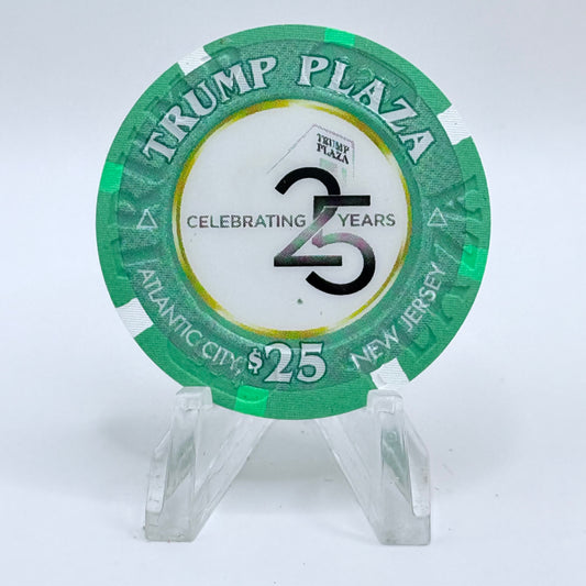 Trump Plaza Atlantic City New Jersey 2009 'Celebrating 25 Years' LE $25 Casino Chip