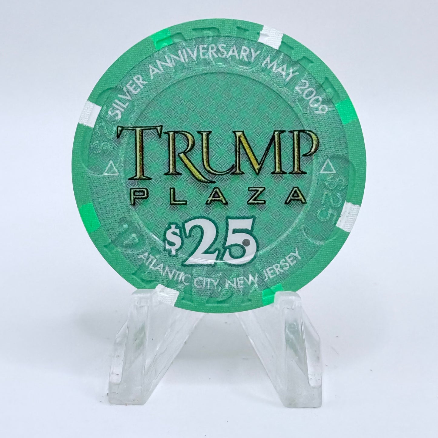 Trump Plaza Atlantic City New Jersey 2009 'Celebrating 25 Years' LE $25 Casino Chip