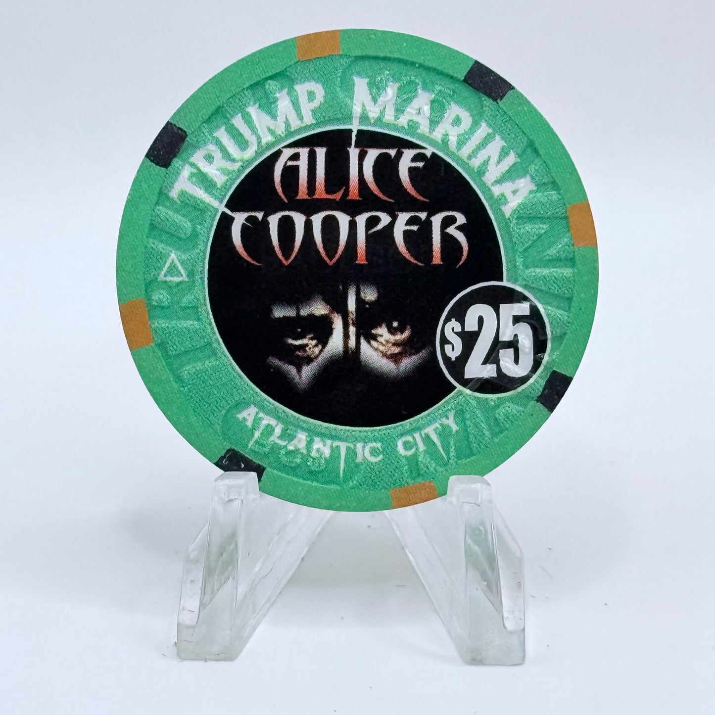 Trump Marina Huron Avenue Brigantine Blvd 2002 'Alice Cooper' LE $25 Casino Chip