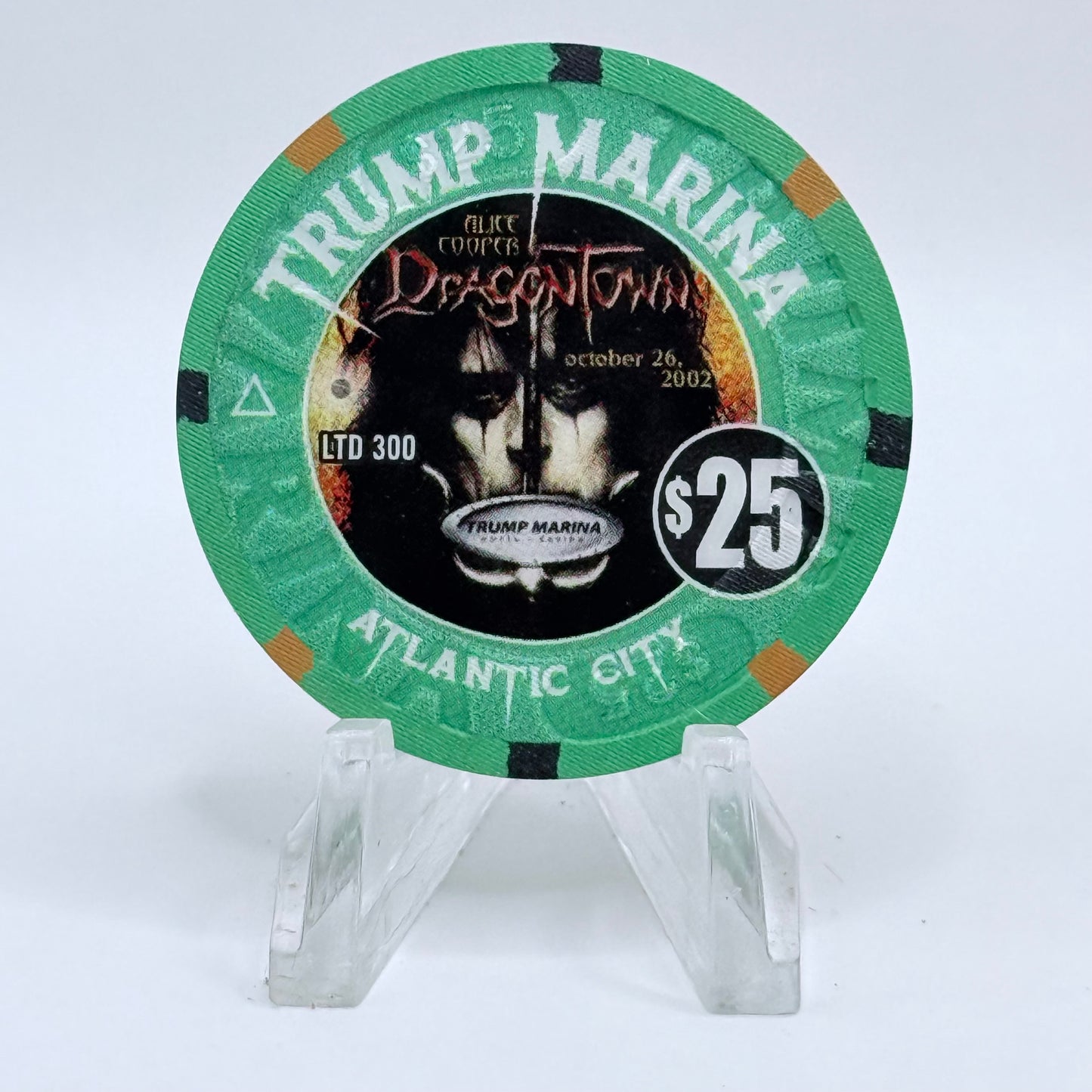 Trump Marina Huron Avenue Brigantine Blvd 2002 'Alice Cooper' LE $25 Casino Chip
