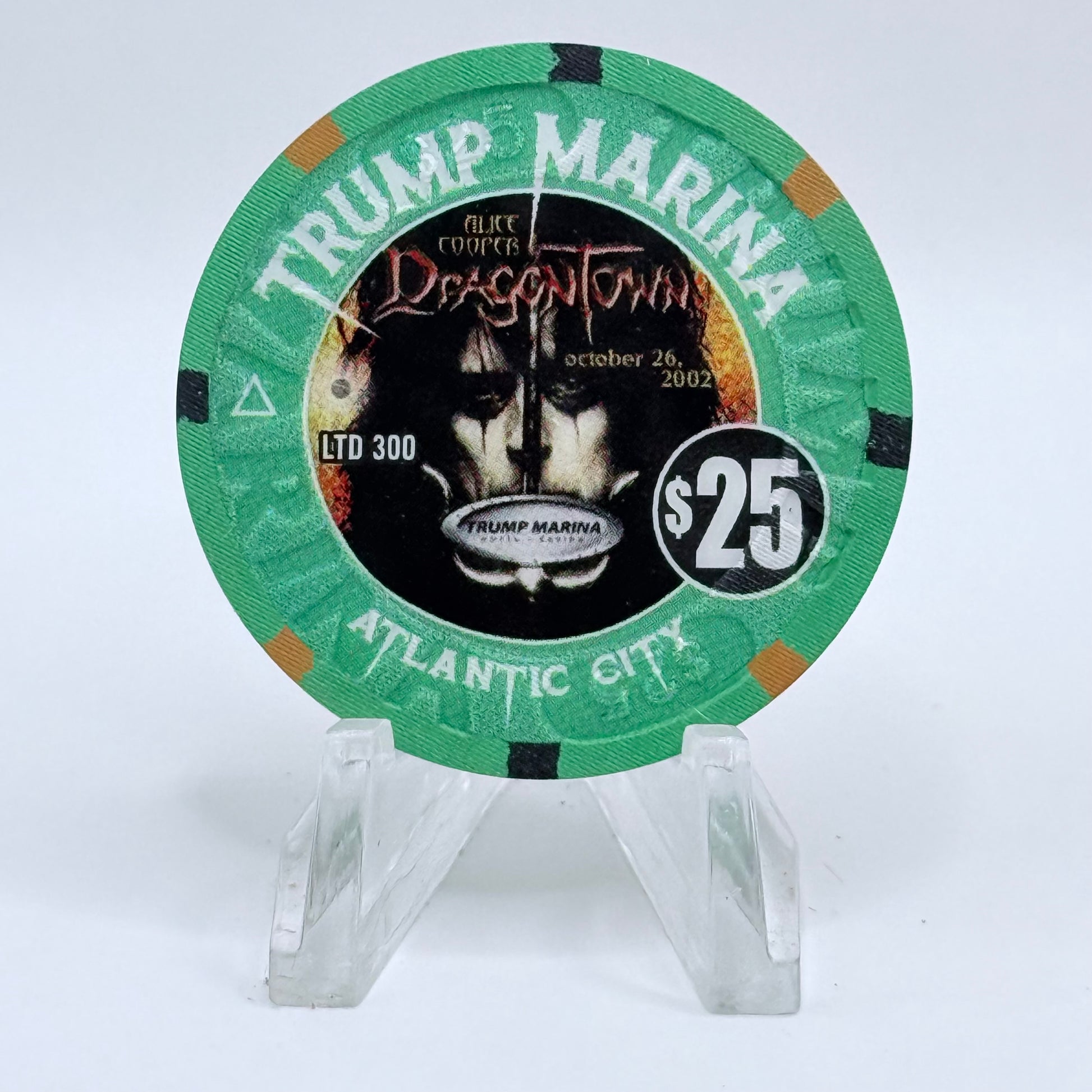 Trump Marina Huron Avenue Brigantine Blvd 2002 'Alice Cooper' LE $25 Casino Chip