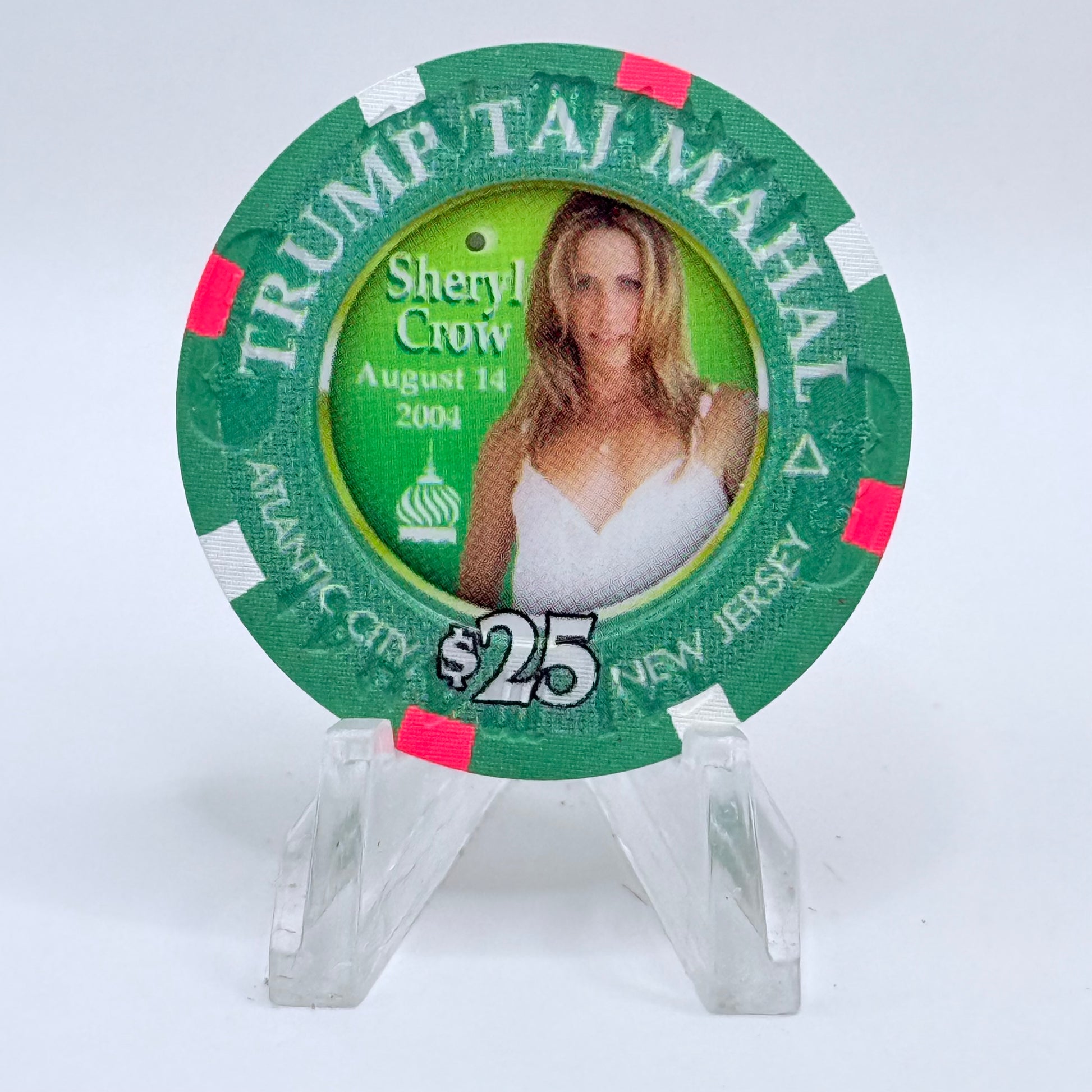 Trump Taj Mahal Atlantic City New Jersey 2004 'Sheryl Crow' LE $25 Casino Chip