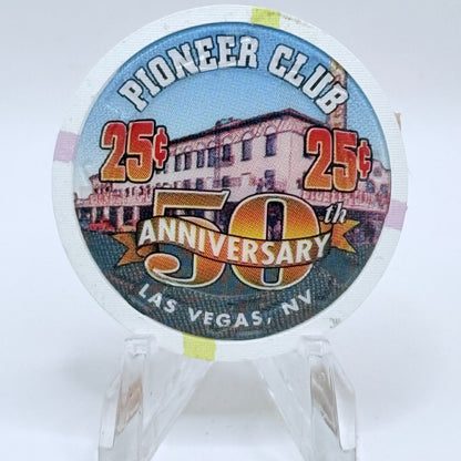 Pioneer Club Las Vegas Nevada 1995 '50th Anniversary' LE $0.25 Casino Chip N1185
