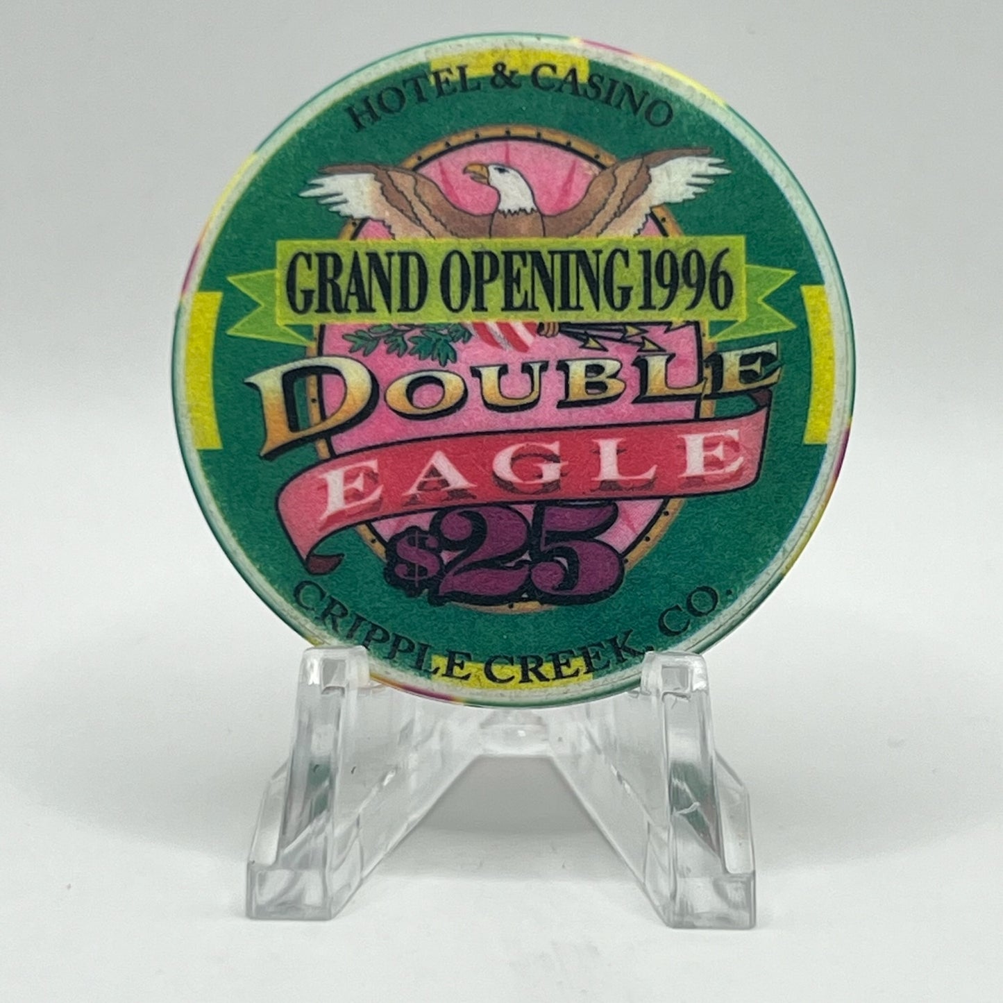 Double Eagle Hotel & Casino Cripple Creek CO 1996 LE $25 Chip