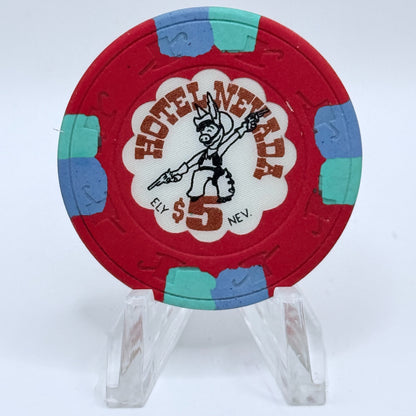 Hotel Nevada Ely Nevada 1987 $5 Casino Chip N2567