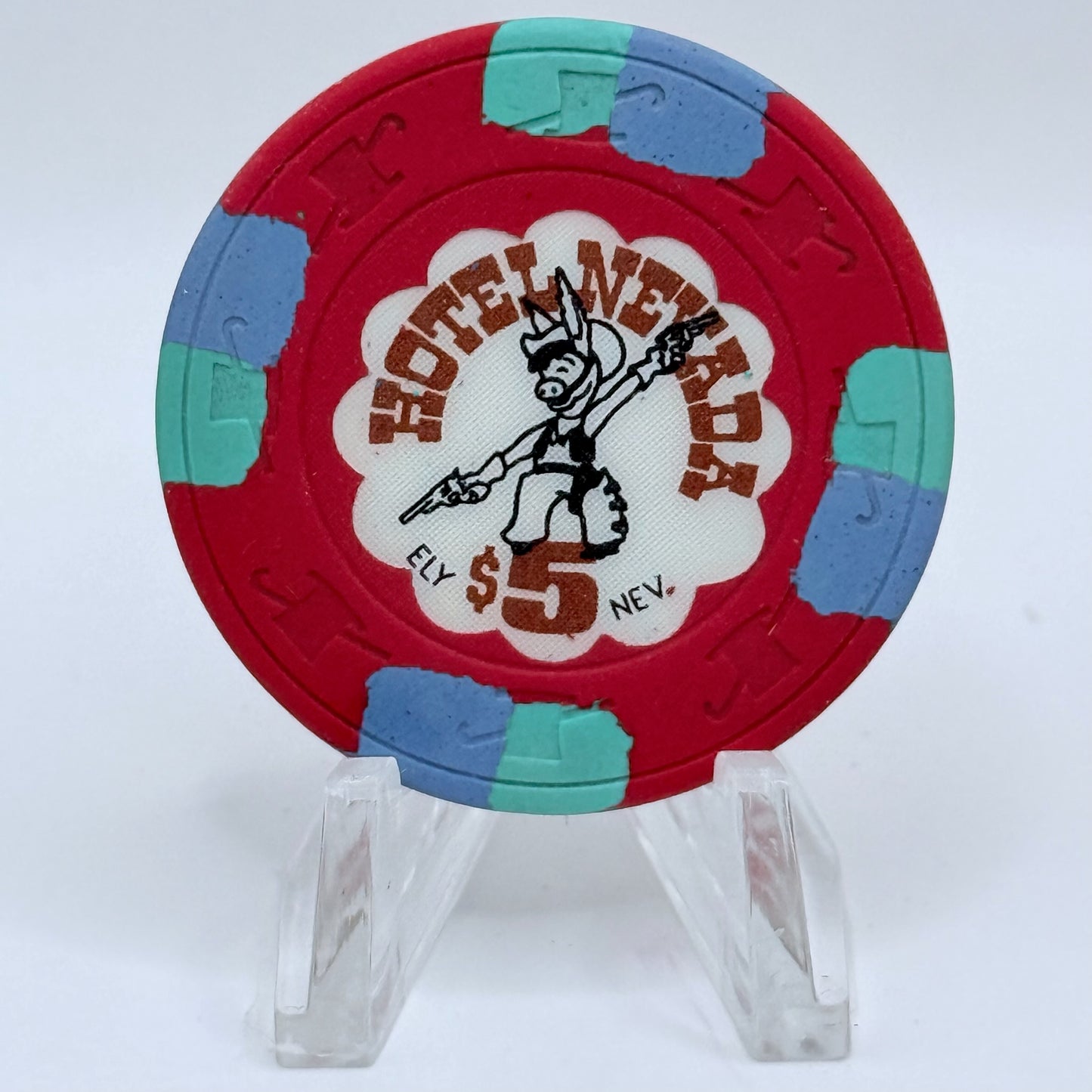 Hotel Nevada Ely Nevada 1987 $5 Casino Chip N2567