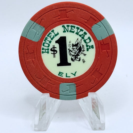 Hotel Nevada Ely Nevada 1970s $1 Casino Chip N7153