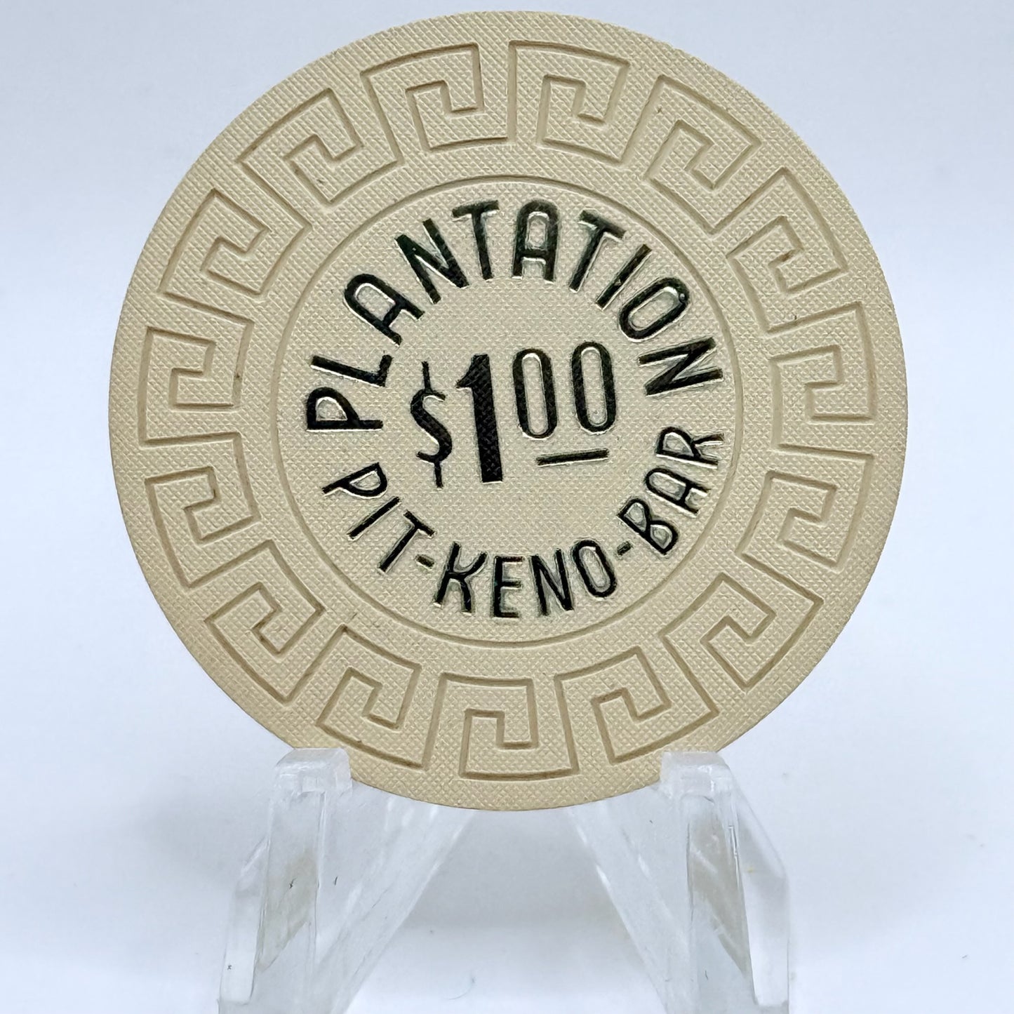 Plantation Sparks Nevada 1980 $1 NCV Casino Chip N5763