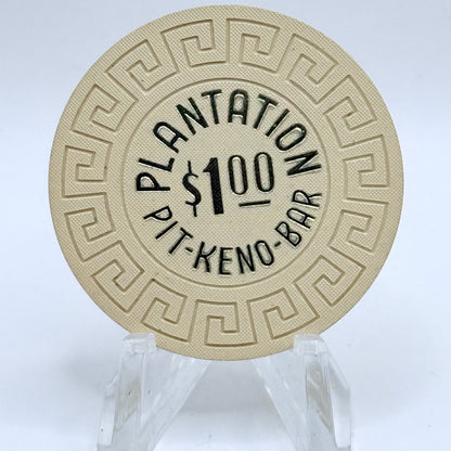 Plantation Sparks Nevada 1980 $1 NCV Casino Chip N5763