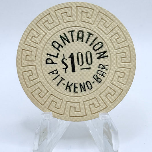 Plantation Sparks Nevada 1980 $1 NCV Casino Chip N5763