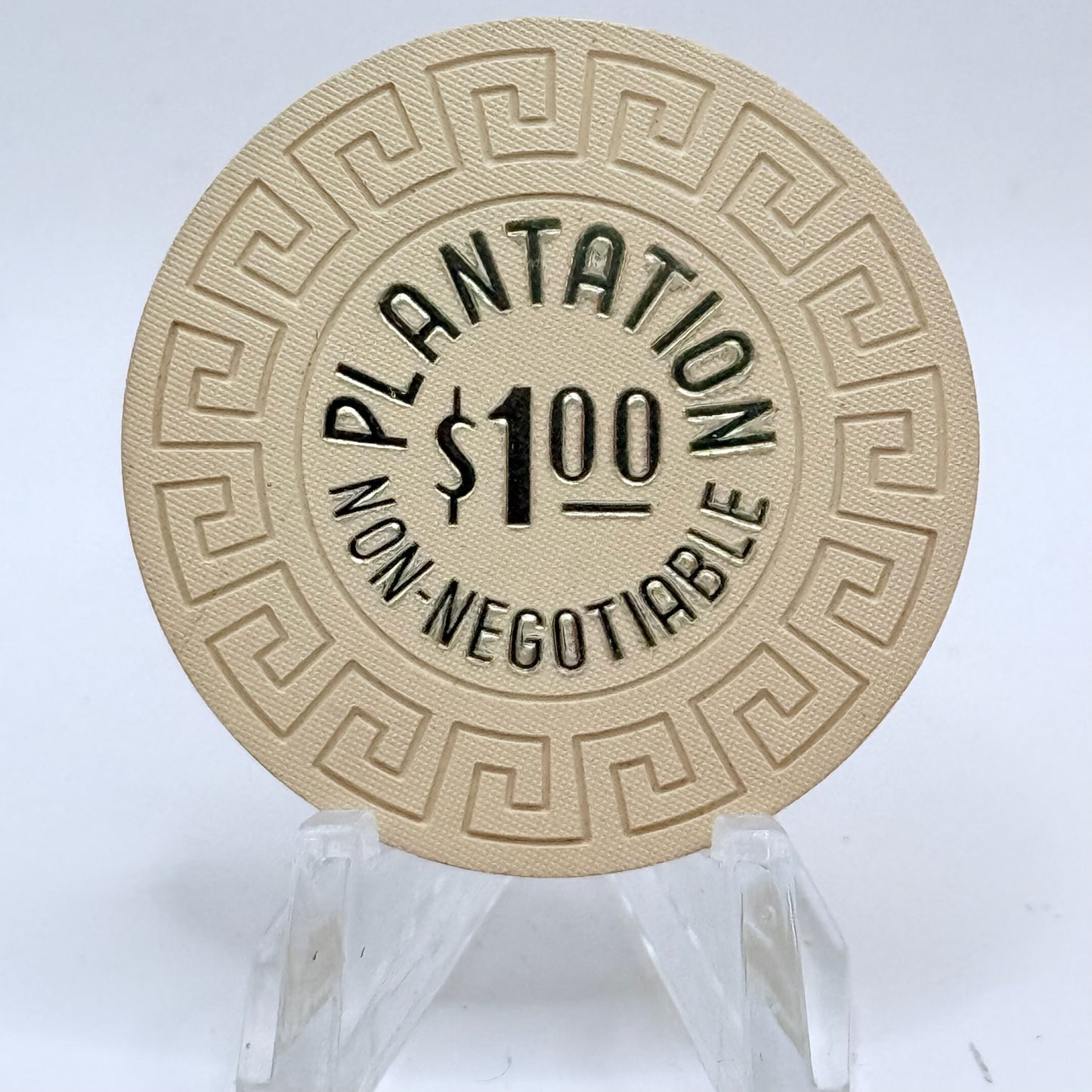 Plantation Sparks Nevada 1980 $1 NCV Casino Chip N5763