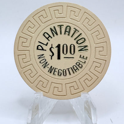 Plantation Sparks Nevada 1980 $1 NCV Casino Chip N5763