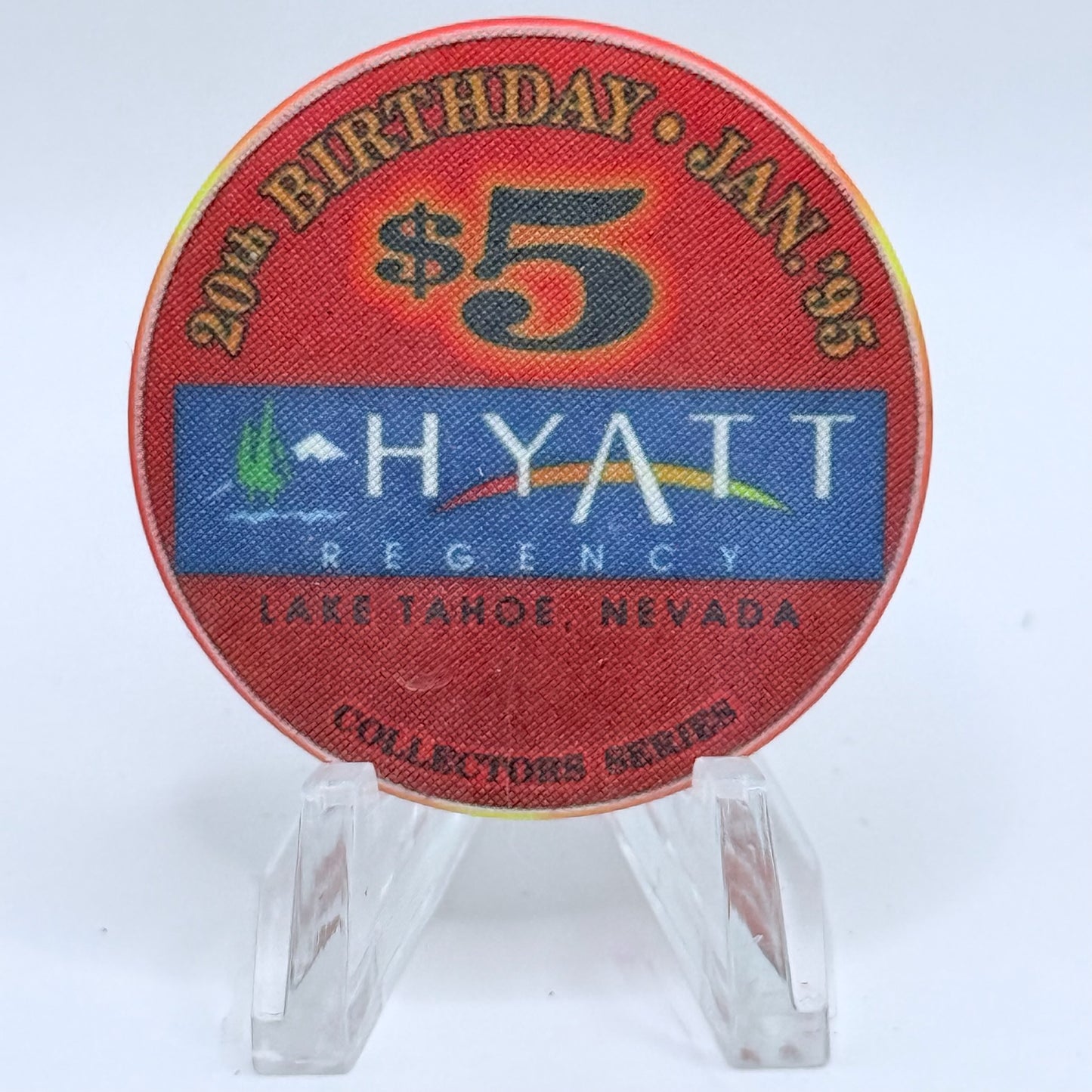 Hyatt Regency (Lake Tahoe) Incline Village Nevada 1995 LE $5 Casino Chip N0591