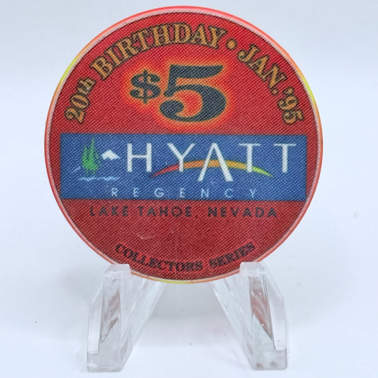 Hyatt Regency (Lake Tahoe) Incline Village Nevada 1995 LE $5 Casino Chip N0591