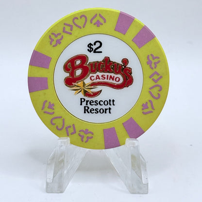 Bucky's Casino Prescott Arizona 1996 $2 Casino Chip