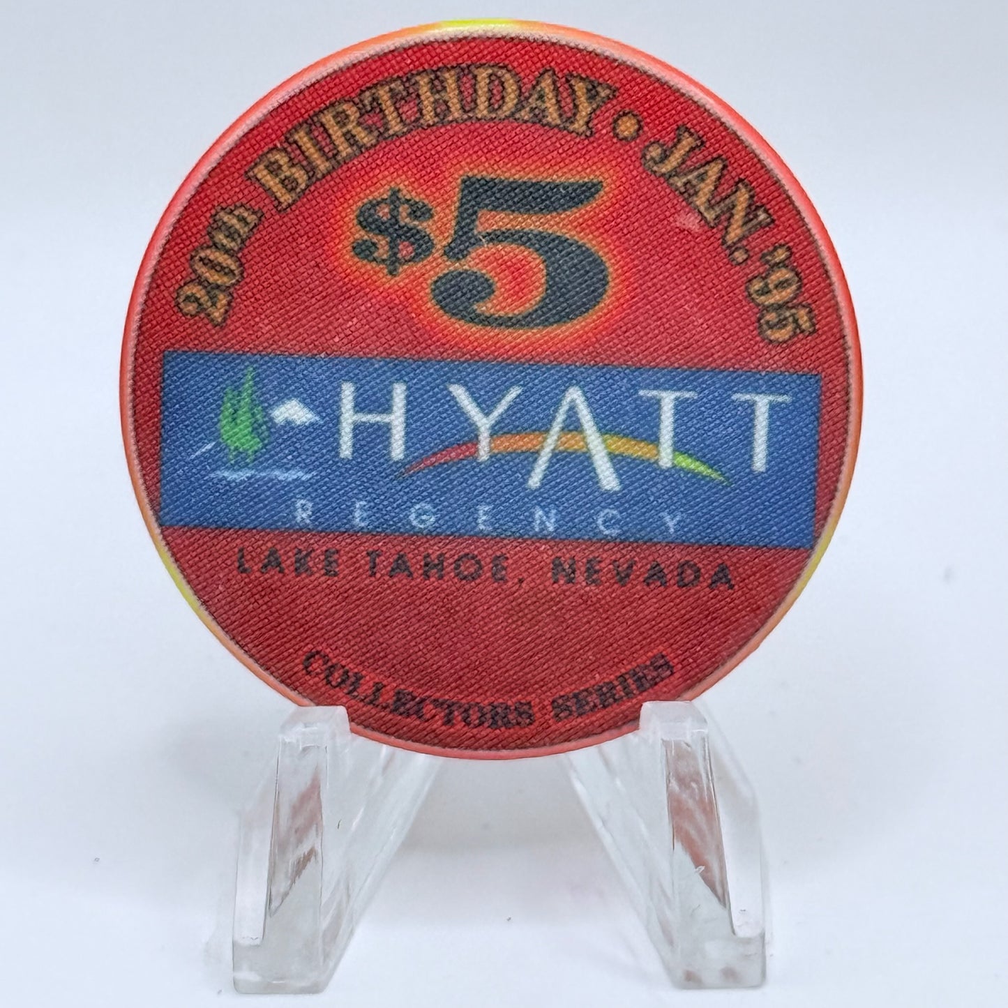 Hyatt Regency (Lake Tahoe) Incline Village Nevada 1995 LE $5 Casino Chip N0591