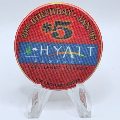 Hyatt Regency (Lake Tahoe) Incline Village Nevada 1995 LE $5 Casino Chip N0591