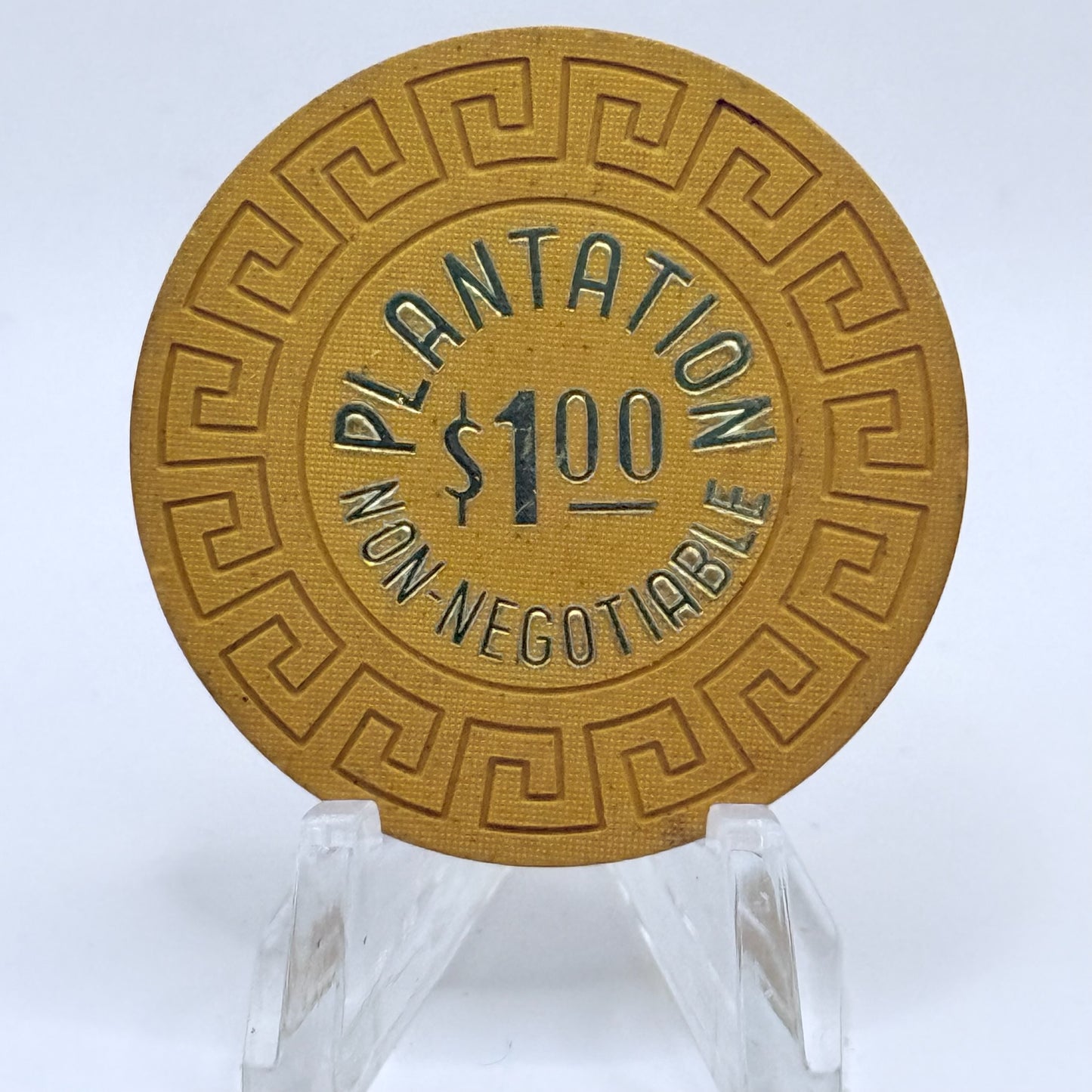 Plantation Sparks Nevada 1980 $1 NCV Casino Chip N5758