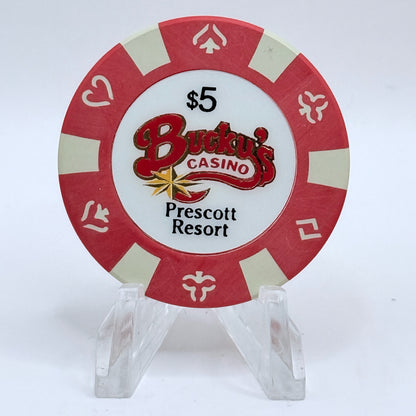 Bucky's Casino Prescott Arizona 1996 $5 Casino Chip