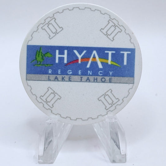 Hyatt Regency (Lake Tahoe) Incline Village Nevada 1991 Series 2 White Roulette Casino Chip N0711