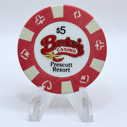 Bucky's Casino Prescott Arizona 1996 $5 Casino Chip