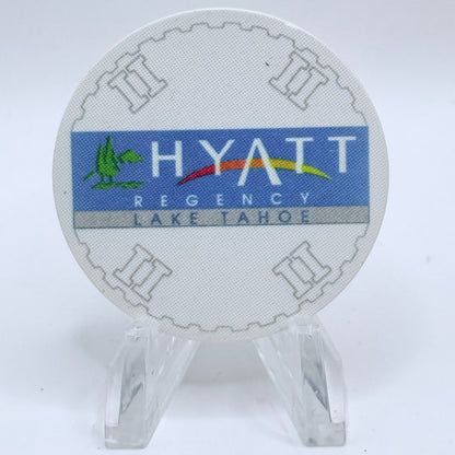 Hyatt Regency (Lake Tahoe) Incline Village Nevada 1991 Series 2 White Roulette Casino Chip N0711