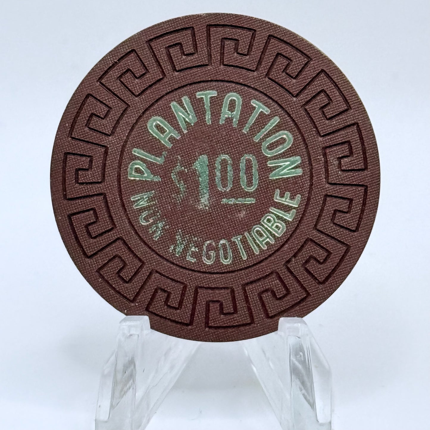 Plantation Sparks Nevada 1980 $1 NCV Casino Chip N5762