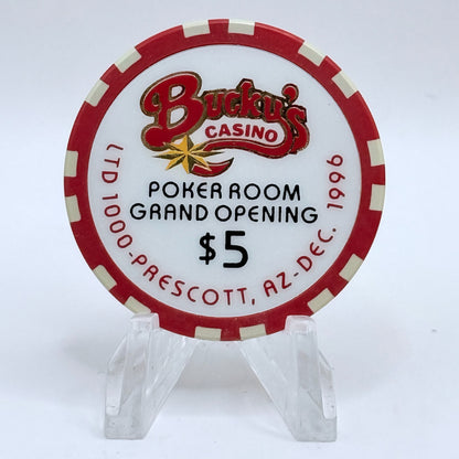 Bucky's Casino Prescott Arizona 1996 LE $5 Casino Chip