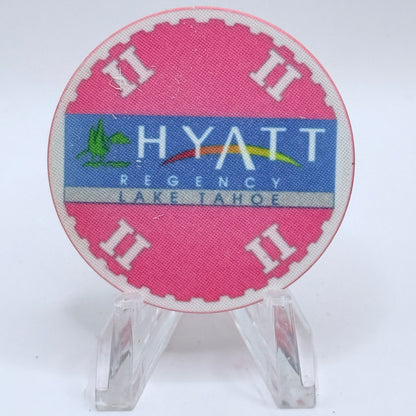 Hyatt Regency (Lake Tahoe) Incline Village Nevada 1991 Series 2 Pink Roulette Casino Chip N0711
